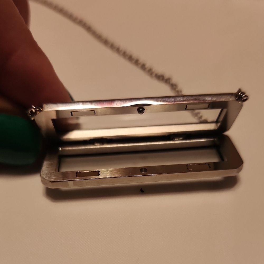 Origami Owl Silver Rectangular Locket Necklace Wi… - image 6